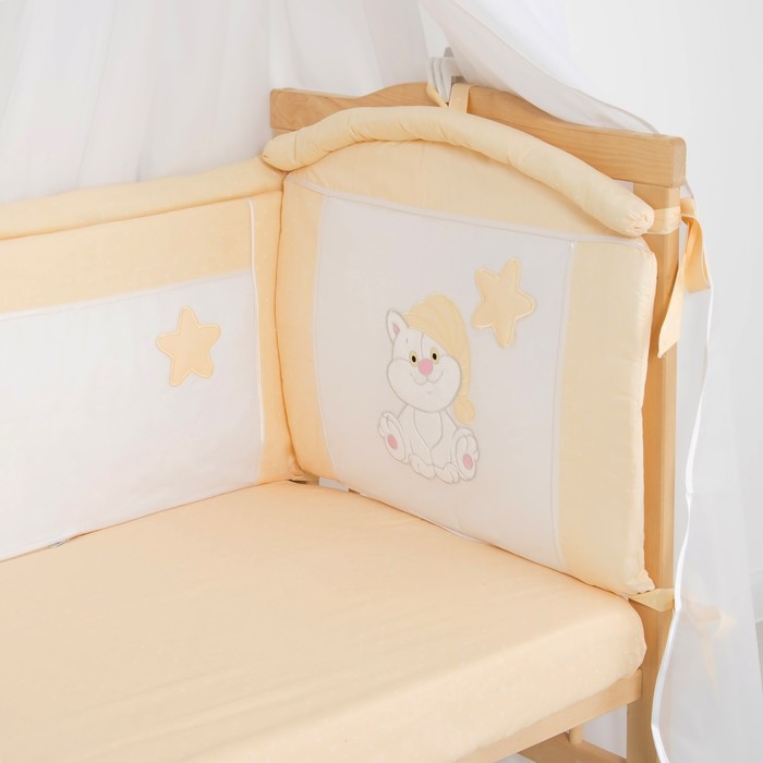 Комплект в кроватку "Котик" (7 предметов), цвет бежевый 7060Беж