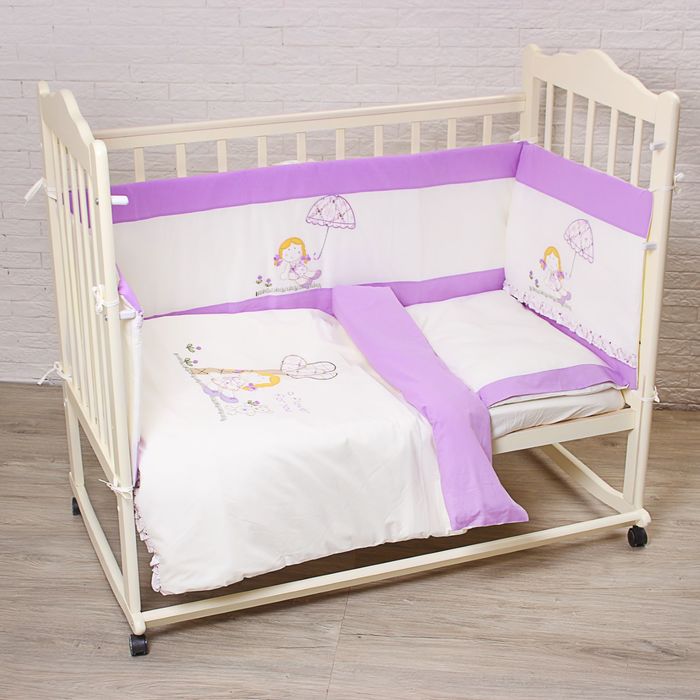 Комплект в кроватку "Куколка" (6 предметов), цвет бежевый 70112