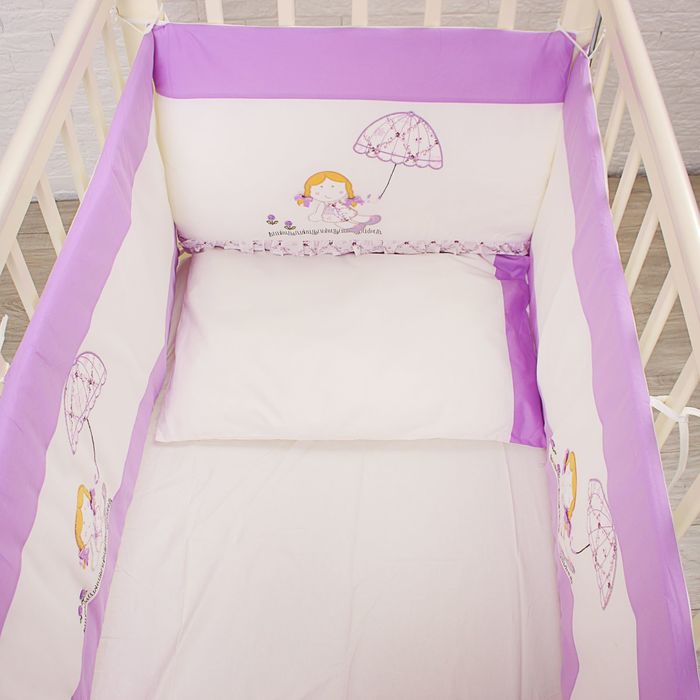 Комплект в кроватку "Куколка" (6 предметов), цвет бежевый 70112