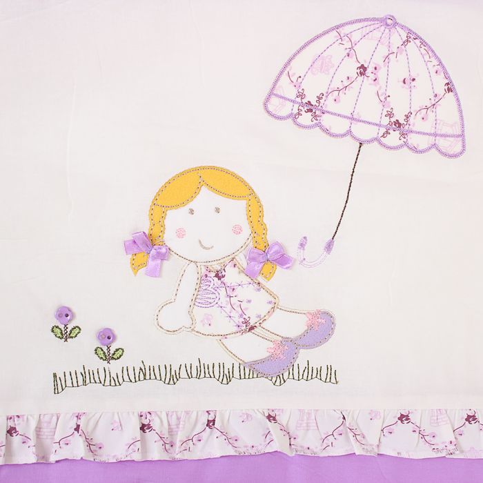 Комплект в кроватку "Куколка" (6 предметов), цвет бежевый 70112