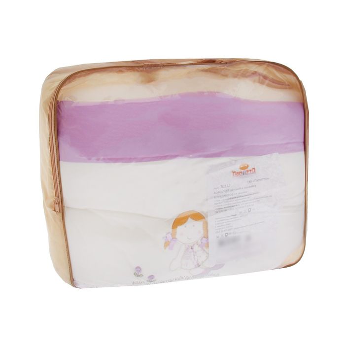 Комплект в кроватку "Куколка" (6 предметов), цвет бежевый 70112