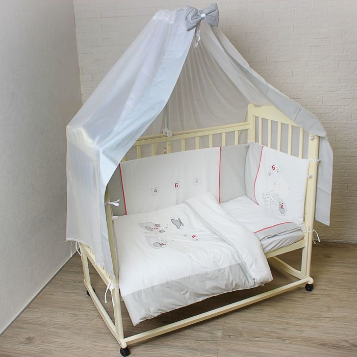 Комплект в кроватку "Мишка" (7 предметов), цвет МИКС 70215