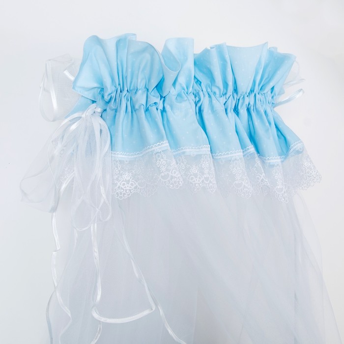 Комплект в кроватку "Сладкий сон" (7 предметов), цвет голубой 7028Гол