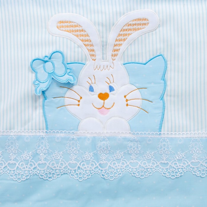 Комплект в кроватку "Сладкий сон" (7 предметов), цвет голубой 7028Гол