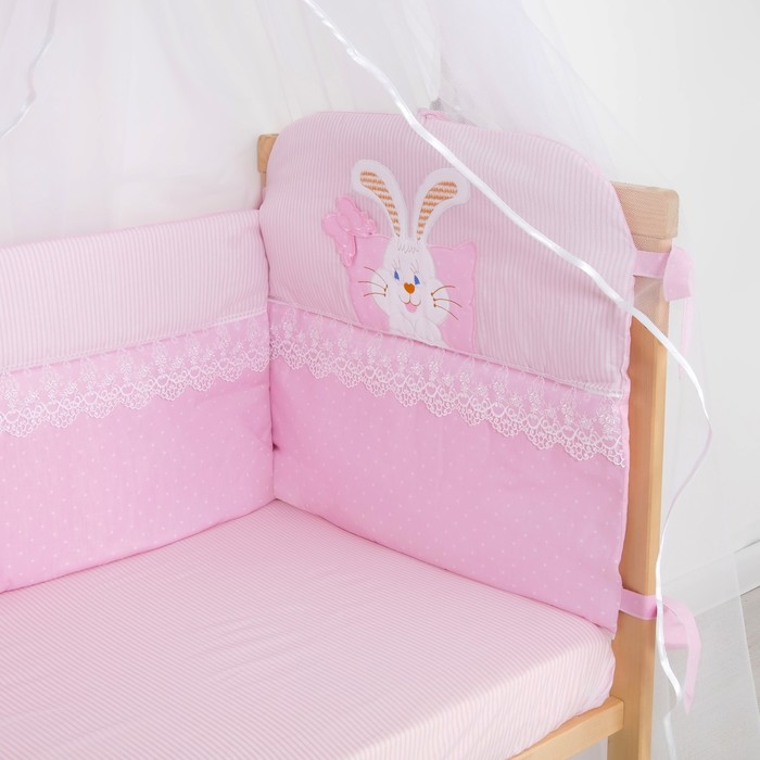 Комплект в кроватку "Сладкий сон" (7 предметов),цвет розовый 7028Роз