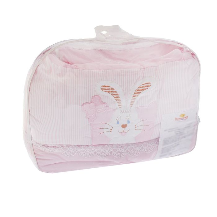 Комплект в кроватку "Сладкий сон" (7 предметов),цвет розовый 7028Роз