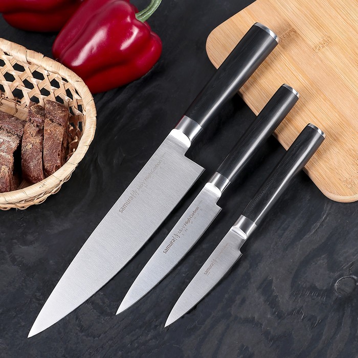 Купить ножи самура в интернет. Набор ножей Samura mo-v. Набор японских ножей Samura. Нож Samura mo-v. Samura mo-v 125 мм.