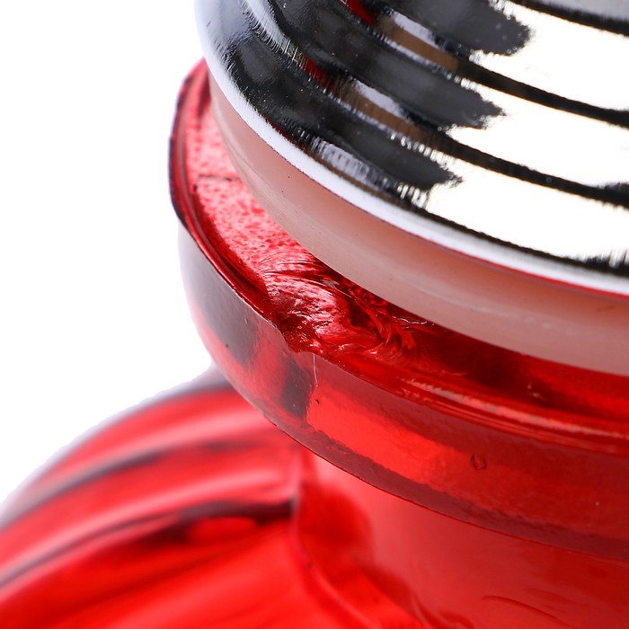 Кальян "Классика", 21 см, 1 трубка, колба-тыква красная, шток хром, УЦЕНКА (скол на колбе)