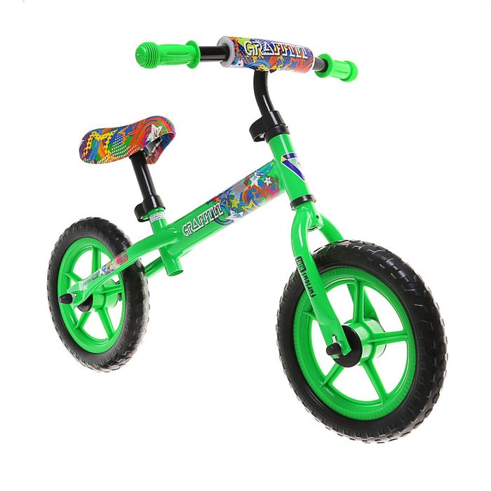 Беговел 12" GRAFFITI Furious 2017, цвет зеленый