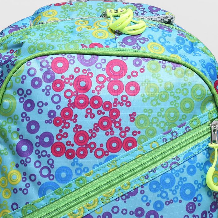 Рюкзак молодёжный на молнии, 1 отдел, 2 наружных кармана, 2 боковых кармана, цвет зелёный