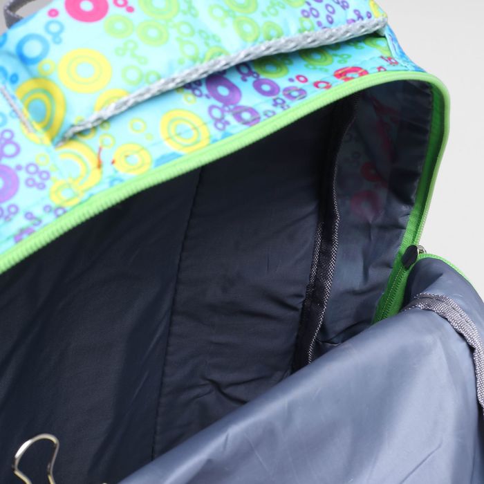 Рюкзак молодёжный на молнии, 1 отдел, 2 наружных кармана, 2 боковых кармана, цвет зелёный