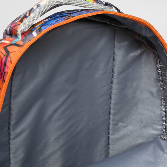 Рюкзак подростковый "Геометрия", отдел на молнии, 2 наружных кармана, 2 боковые сетки, цвет оранжевый