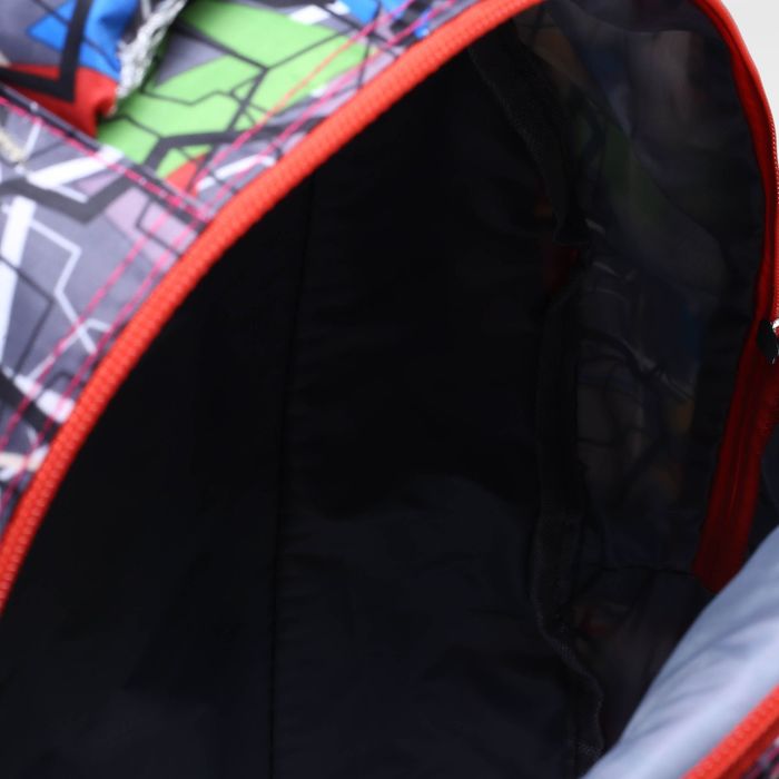 Рюкзак подростковый "Абстракция", отдел на молнии, 3 наружных кармана, 2 боковые сетки, цвет красный/синий