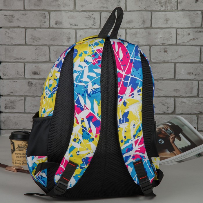 Рюкзак подр Колор 30*18*45 отдел на молнии 3 нар кармана 2 бок кармана усил спинка синий