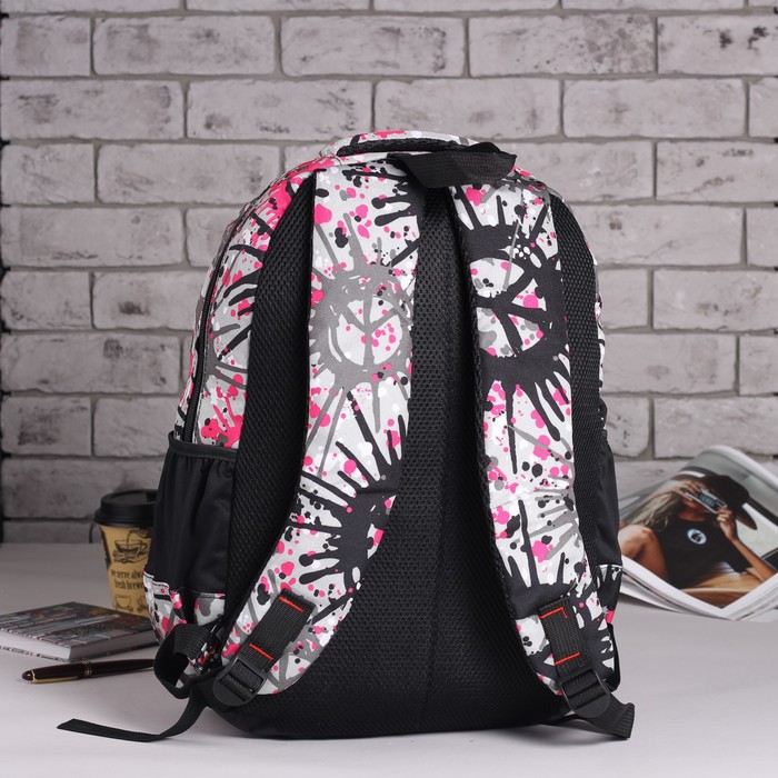 Рюкзак молодёжный "Созвездие ", отдел на молнии, 3 наружных кармана, 2 боковых кармана, усиленная спинка, цвет серый