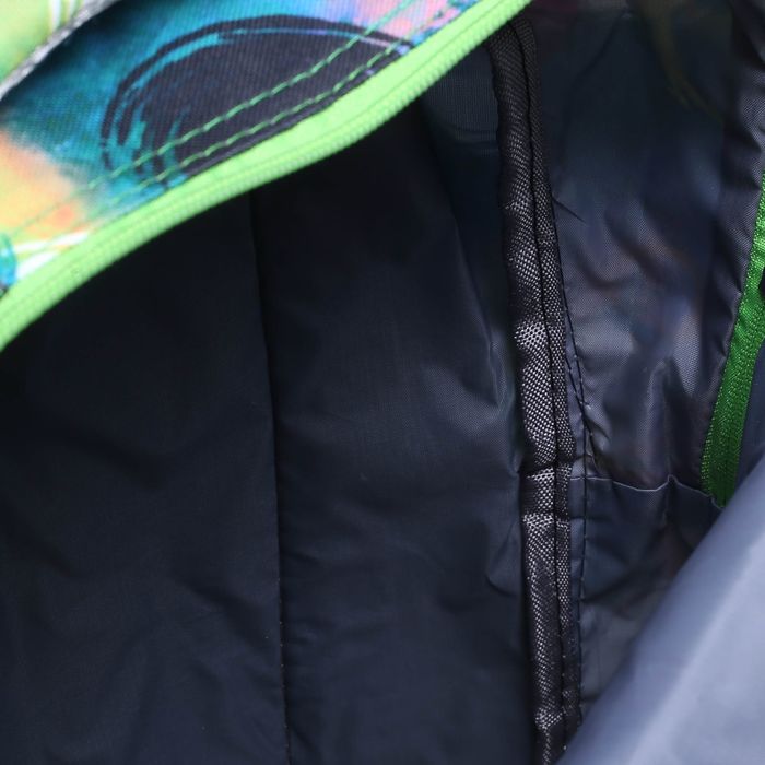 Рюкзак подр Круги 30*19*45 отдел на молнии 2 нар кармана 2 бок сетки с пеналом зелёный