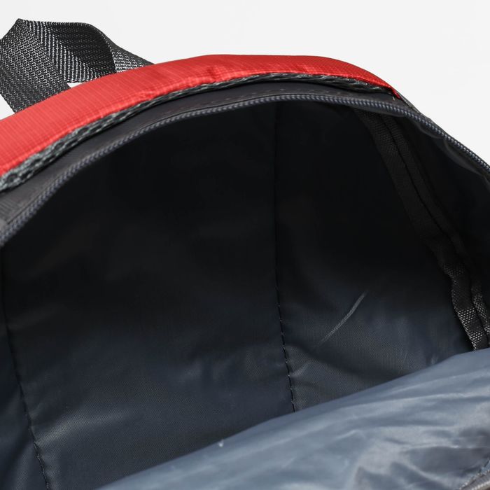 Рюкзак молодёжный "Классика", отдел на молнии, 4 наружных кармана, 2 боковые сетки, с пеналом, цвет серый/красный