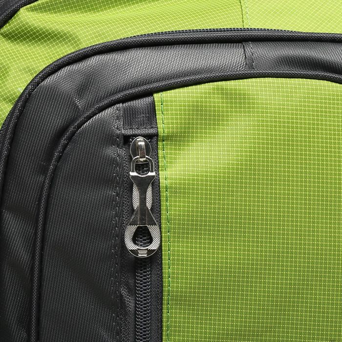Рюкзак молодёжный "Классика", отдел на молнии, 4 наружных кармана, 2 боковые сетки, с пеналом, цвет серый/зелёный