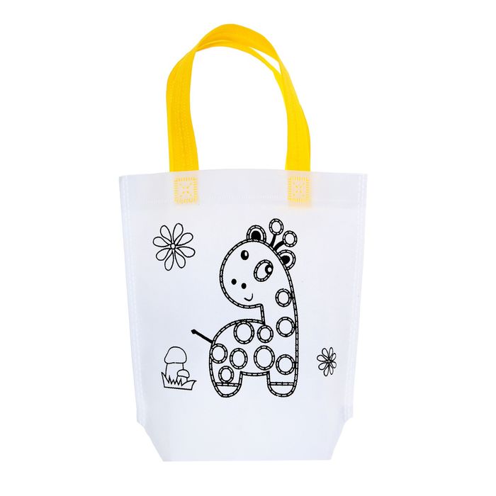 Сумка с рисунком под роспись "Жирафик" + фломастеры 6 цветов