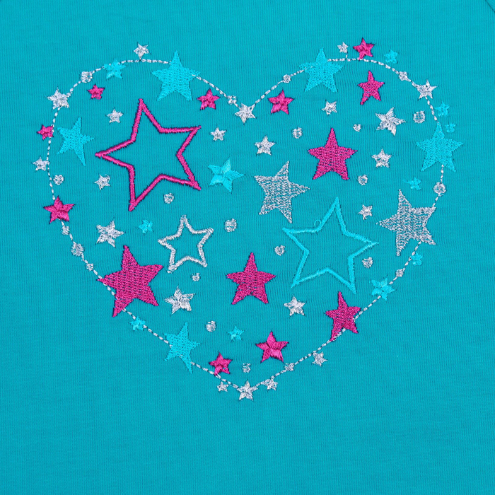 Платье с длинным рукавом для девочки, рост 98-104 см, цвет бирюзовый