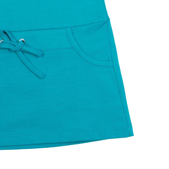 Платье с длинным рукавом для девочки, рост 98-104 см, цвет бирюзовый