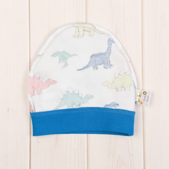 Комплект детский (боди, ползунки, чепчик), рост 68 см, принт динозавры