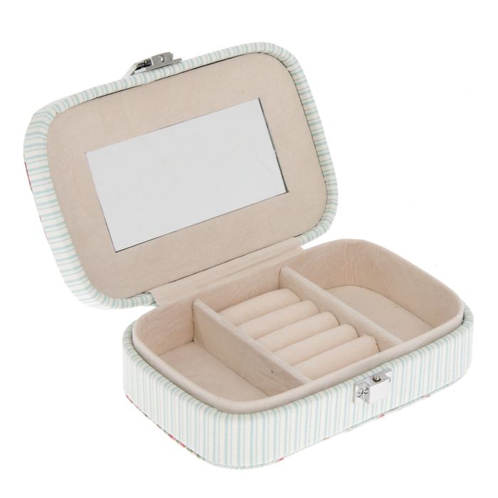 Шкатулка кожзам для украшений "Сладкая клубничка" 5х10х15 см