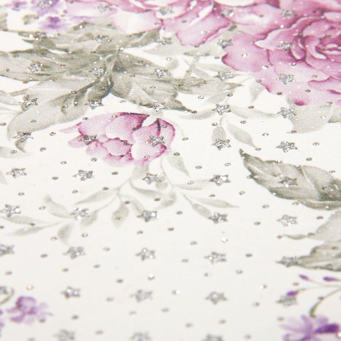 Шкатулка кожзам для украшений "Розовые пионы" с блестками 5,6х21х15 см