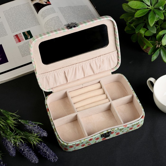 Шкатулка кожзам для украшений "Любовь навсегда" 7х21х14 см