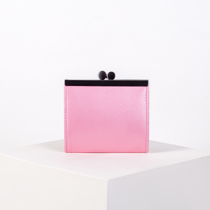 Кошелёк женский на рамке, 1 отдел, цвет перламутровый малиновый