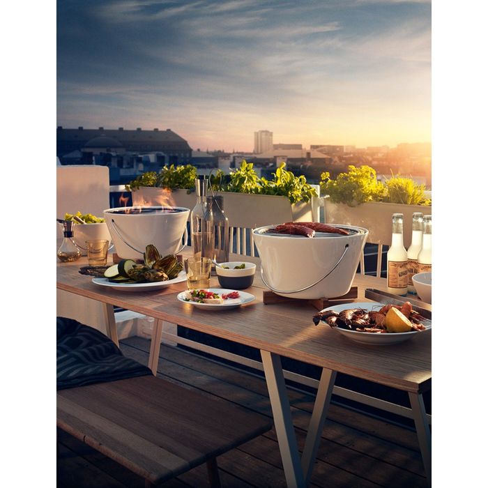 Гриль настольный 30 см, белый