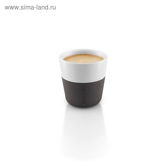 Чашки для эспрессо, 2 шт., 80 мл, чёрные