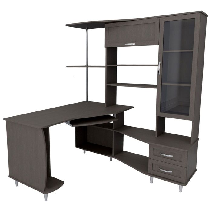 Стол компьютерный Альфа-4 Правый Венге