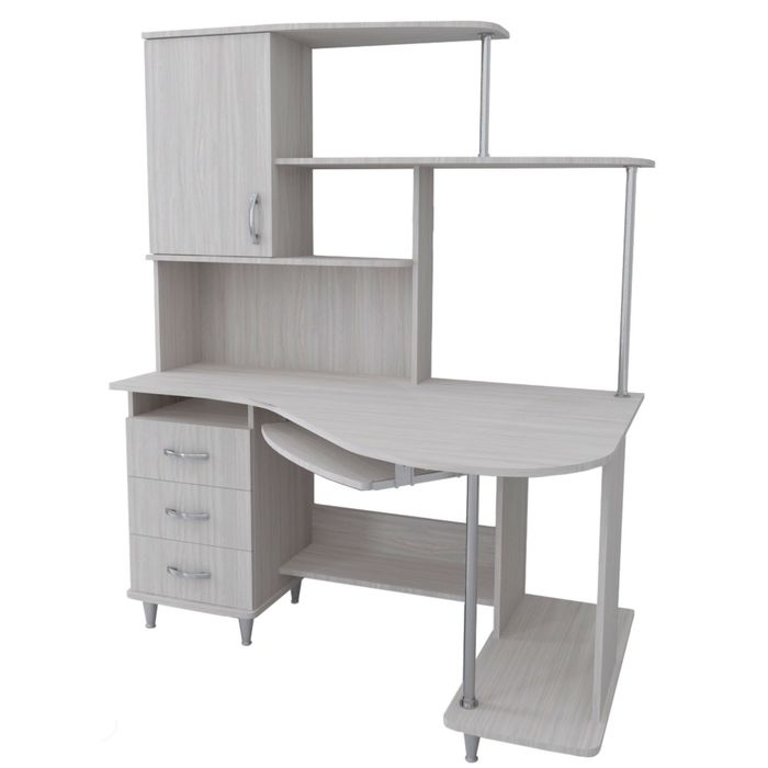 Стол компьютерный Альфа Правый Ясень шимо светлый