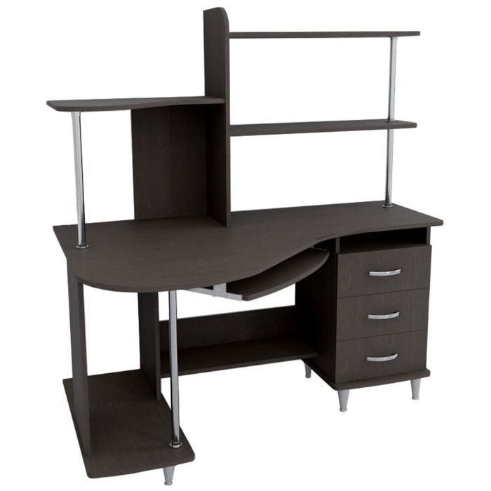 Стол компьютерный Альфа-3 Левый Венге