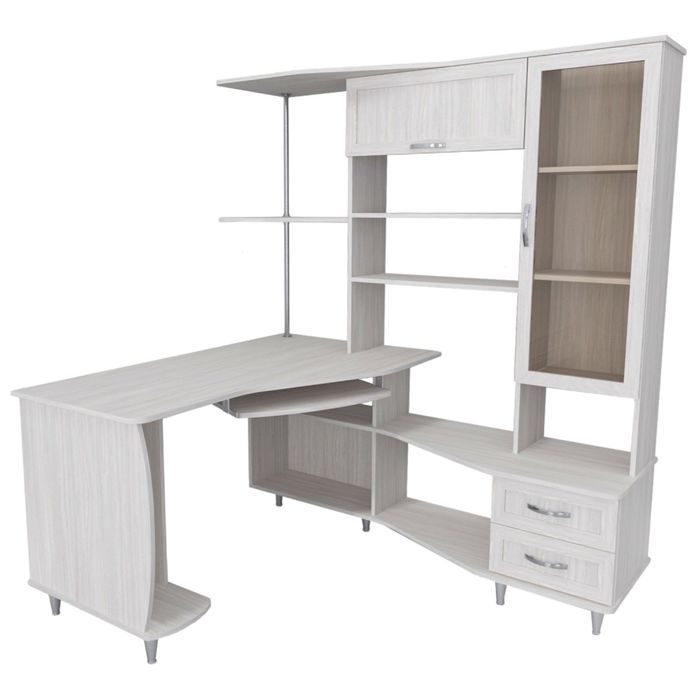 Стол компьютерный Альфа-4 Правый Ясень шимо светлый