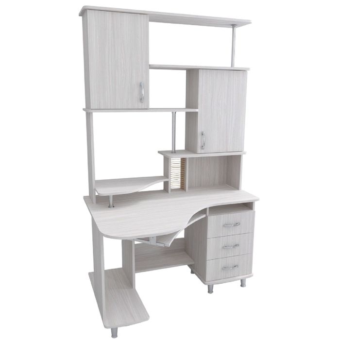 Стол компьютерный Элина-2 Левый Ясень шимо светлый