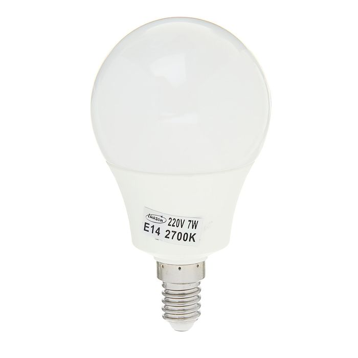 Лампа светодиодная AL радиатор "Luazon" LED, Е14-7W-2700К-SMD2835-560Lm-270deg-180-265V