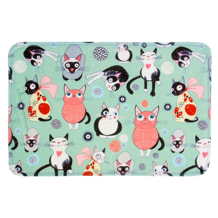 Коврик для ванной "Мурчащие коты"