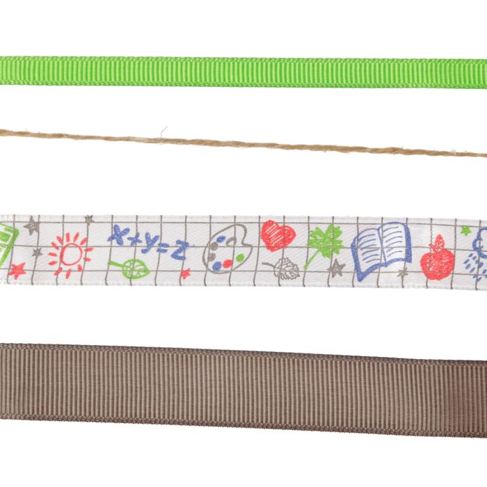 Набор декоративных лент "Школа - это маленькая жизнь" (4 шт), 9 х 16,5 см