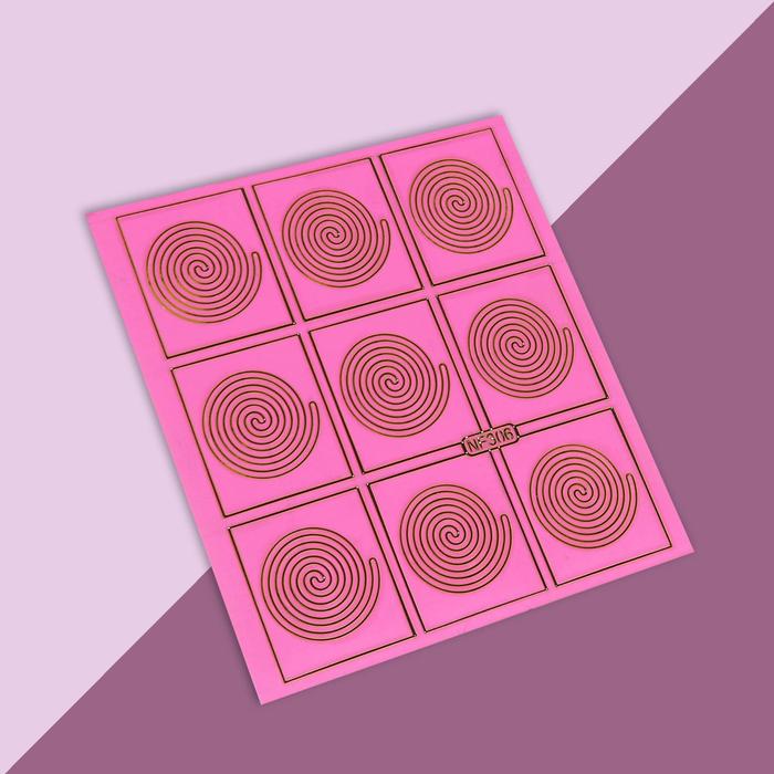 Трафарет для ногтей "Круги", 9шт