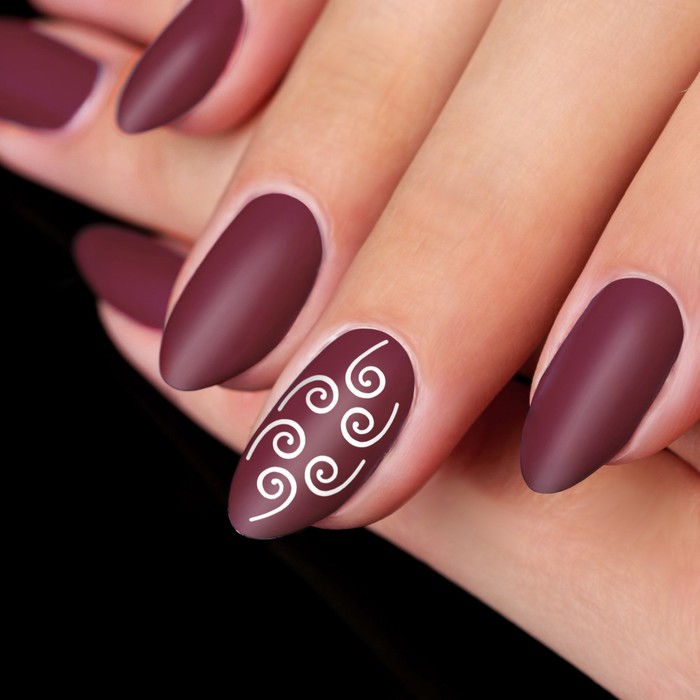 Трафарет для ногтей "Завитки", 9шт