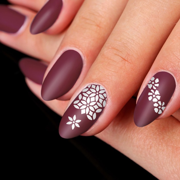 Трафарет для ногтей "Цветы", 16шт