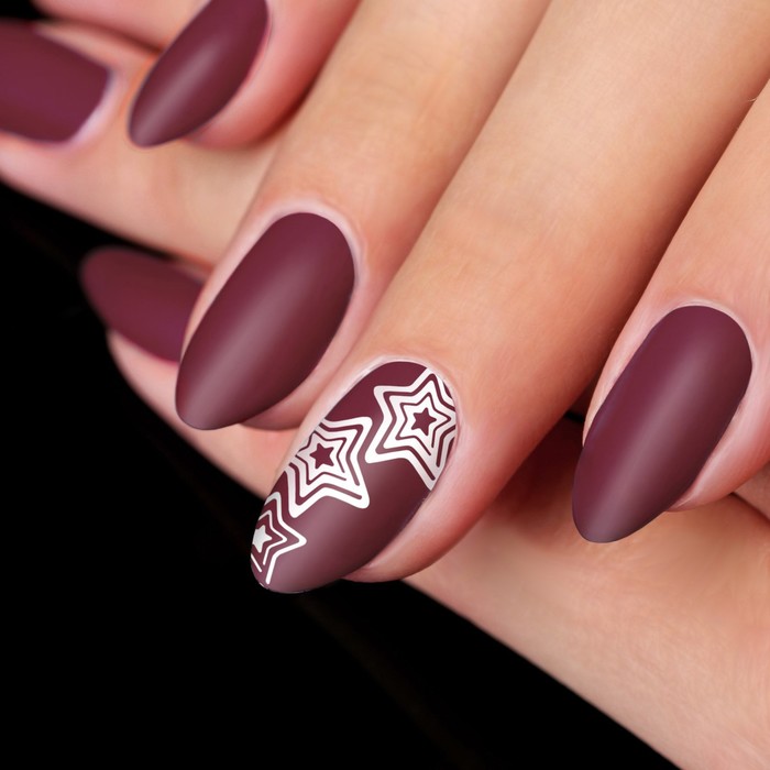 Трафарет для ногтей "Звёзды", 9шт