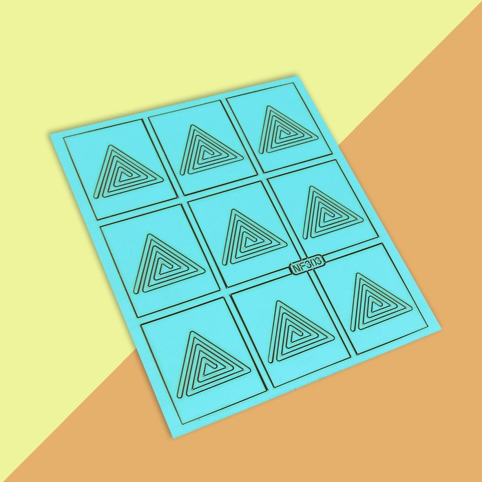 Трафарет для ногтей "Треугольник", 9шт