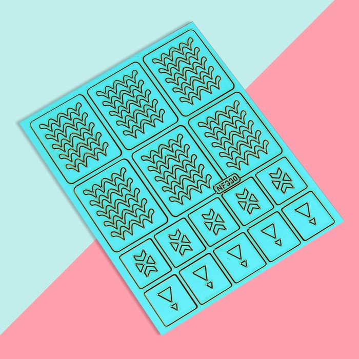 Трафарет для ногтей "Геометрия", 16шт