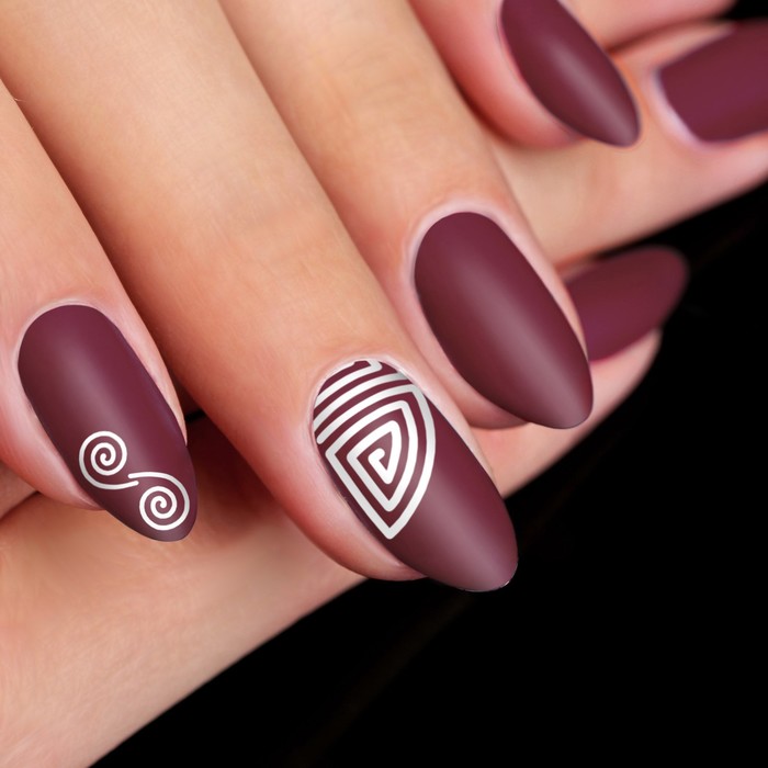 Трафарет для ногтей "Спирали", 16шт