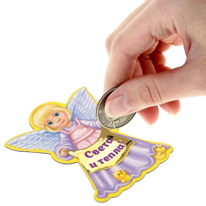 Магнит полимерный "Ангелочек" со скретч слоем