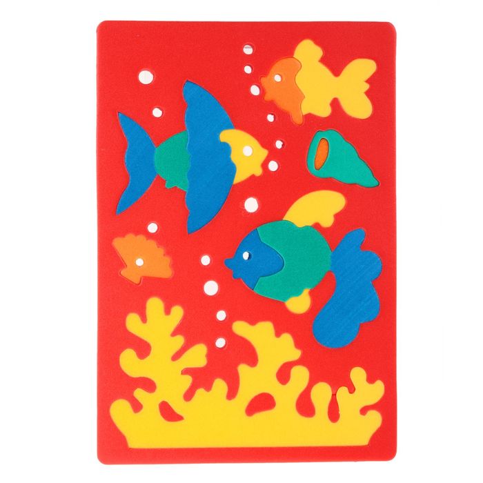 Мозаика мягкая "Рыбки", МИКС