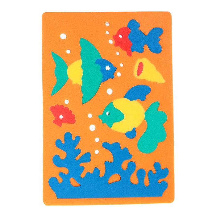 Мозаика мягкая "Рыбки", МИКС